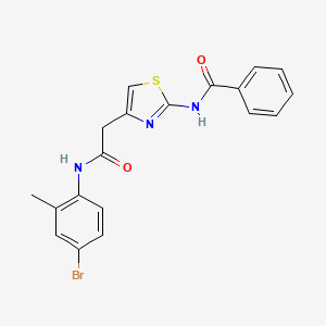 molecular formula C19H16BrN3O2S B6545485 N-(4-{[(4-bromo-2-methylphenyl)carbamoyl]methyl}-1,3-thiazol-2-yl)benzamide CAS No. 946357-41-1
