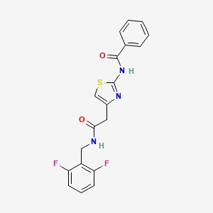 molecular formula C19H15F2N3O2S B6545495 N-[4-({[(2,6-difluorophenyl)methyl]carbamoyl}methyl)-1,3-thiazol-2-yl]benzamide CAS No. 946357-49-9