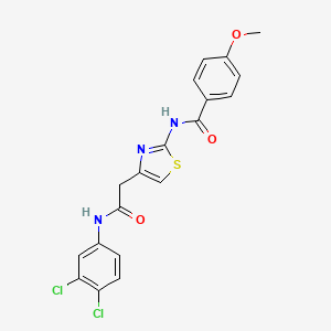 N-(4-{[(3,4-dichlorophenyl)carbamoyl]methyl}-1,3-thiazol-2-yl)-4-methoxybenzamide