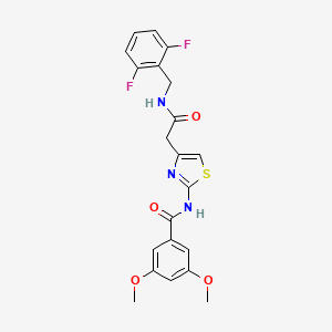 molecular formula C21H19F2N3O4S B6545545 N-[4-({[(2,6-difluorophenyl)methyl]carbamoyl}methyl)-1,3-thiazol-2-yl]-3,5-dimethoxybenzamide CAS No. 946274-68-6