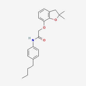 molecular formula C22H27NO3 B6545562 N-(4-butylphenyl)-2-[(2,2-dimethyl-2,3-dihydro-1-benzofuran-7-yl)oxy]acetamide CAS No. 946358-55-0