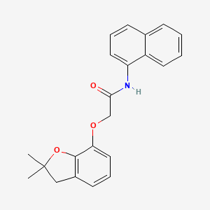 molecular formula C22H21NO3 B6545564 2-[(2,2-dimethyl-2,3-dihydro-1-benzofuran-7-yl)oxy]-N-(naphthalen-1-yl)acetamide CAS No. 946204-70-2
