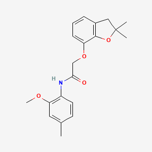 molecular formula C20H23NO4 B6545572 2-[(2,2-dimethyl-2,3-dihydro-1-benzofuran-7-yl)oxy]-N-(2-methoxy-4-methylphenyl)acetamide CAS No. 946204-82-6