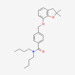 molecular formula C26H35NO3 B6545578 N,N-dibutyl-4-{[(2,2-dimethyl-2,3-dihydro-1-benzofuran-7-yl)oxy]methyl}benzamide CAS No. 946358-87-8