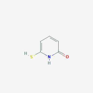 molecular formula C5H5NOS B065456 2(1H)-Pyridinone, 6-mercapto- CAS No. 195618-21-4