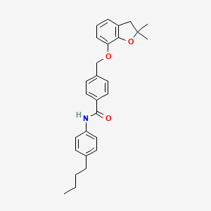molecular formula C28H31NO3 B6545642 N-(4-butylphenyl)-4-{[(2,2-dimethyl-2,3-dihydro-1-benzofuran-7-yl)oxy]methyl}benzamide CAS No. 946306-68-9