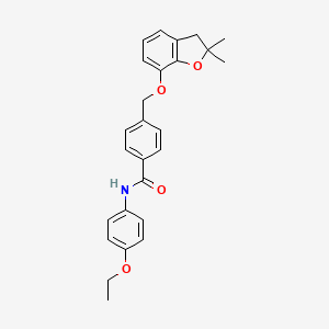 molecular formula C26H27NO4 B6545658 4-{[(2,2-dimethyl-2,3-dihydro-1-benzofuran-7-yl)oxy]methyl}-N-(4-ethoxyphenyl)benzamide CAS No. 946359-24-6