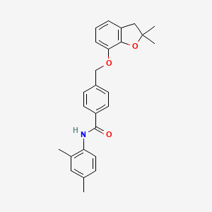 molecular formula C26H27NO3 B6545722 4-{[(2,2-dimethyl-2,3-dihydro-1-benzofuran-7-yl)oxy]methyl}-N-(2,4-dimethylphenyl)benzamide CAS No. 946306-97-4