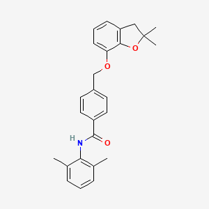 molecular formula C26H27NO3 B6545723 4-{[(2,2-dimethyl-2,3-dihydro-1-benzofuran-7-yl)oxy]methyl}-N-(2,6-dimethylphenyl)benzamide CAS No. 946205-48-7