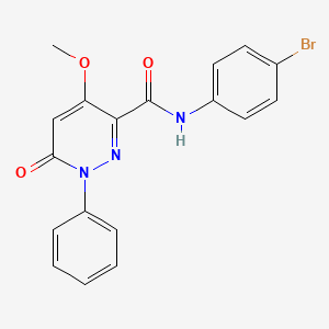 molecular formula C18H14BrN3O3 B6545834 N-(4-bromophenyl)-4-methoxy-6-oxo-1-phenyl-1,6-dihydropyridazine-3-carboxamide CAS No. 946379-96-0
