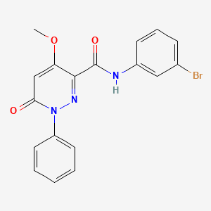 molecular formula C18H14BrN3O3 B6545835 N-(3-bromophenyl)-4-methoxy-6-oxo-1-phenyl-1,6-dihydropyridazine-3-carboxamide CAS No. 946333-27-3