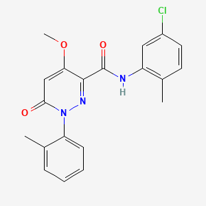 molecular formula C20H18ClN3O3 B6545863 N-(5-chloro-2-methylphenyl)-4-methoxy-1-(2-methylphenyl)-6-oxo-1,6-dihydropyridazine-3-carboxamide CAS No. 946255-57-8
