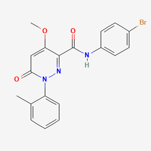 molecular formula C19H16BrN3O3 B6545871 N-(4-bromophenyl)-4-methoxy-1-(2-methylphenyl)-6-oxo-1,6-dihydropyridazine-3-carboxamide CAS No. 946380-08-1