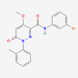 molecular formula C19H16BrN3O3 B6545872 N-(3-bromophenyl)-4-methoxy-1-(2-methylphenyl)-6-oxo-1,6-dihydropyridazine-3-carboxamide CAS No. 946333-39-7