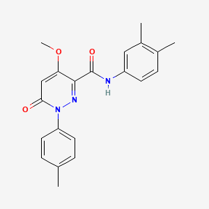 molecular formula C21H21N3O3 B6545899 N-(3,4-dimethylphenyl)-4-methoxy-1-(4-methylphenyl)-6-oxo-1,6-dihydropyridazine-3-carboxamide CAS No. 946380-30-9