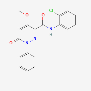 molecular formula C19H16ClN3O3 B6545907 N-(2-chlorophenyl)-4-methoxy-1-(4-methylphenyl)-6-oxo-1,6-dihydropyridazine-3-carboxamide CAS No. 946230-74-6