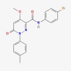 molecular formula C19H16BrN3O3 B6545917 N-(4-bromophenyl)-4-methoxy-1-(4-methylphenyl)-6-oxo-1,6-dihydropyridazine-3-carboxamide CAS No. 946230-78-0