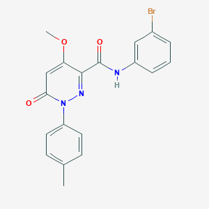 molecular formula C19H16BrN3O3 B6545936 N-(3-bromophenyl)-4-methoxy-1-(4-methylphenyl)-6-oxo-1,6-dihydropyridazine-3-carboxamide CAS No. 946230-82-6