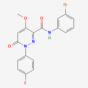 molecular formula C18H13BrFN3O3 B6545943 N-(3-bromophenyl)-1-(4-fluorophenyl)-4-methoxy-6-oxo-1,6-dihydropyridazine-3-carboxamide CAS No. 946380-50-3