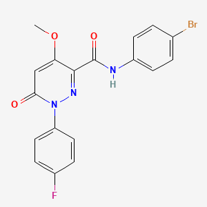 molecular formula C18H13BrFN3O3 B6545945 N-(4-bromophenyl)-1-(4-fluorophenyl)-4-methoxy-6-oxo-1,6-dihydropyridazine-3-carboxamide CAS No. 946230-90-6