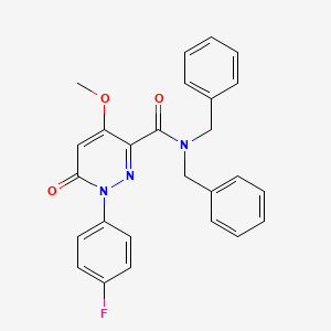 molecular formula C26H22FN3O3 B6545946 N,N-dibenzyl-1-(4-fluorophenyl)-4-methoxy-6-oxo-1,6-dihydropyridazine-3-carboxamide CAS No. 946333-83-1