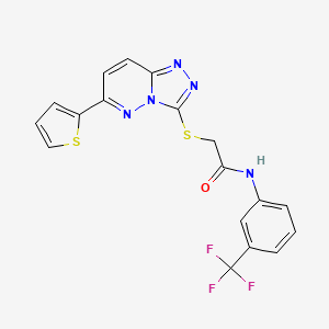 molecular formula C18H12F3N5OS2 B6546087 2-{[6-(thiophen-2-yl)-[1,2,4]triazolo[4,3-b]pyridazin-3-yl]sulfanyl}-N-[3-(trifluoromethyl)phenyl]acetamide CAS No. 894048-92-1