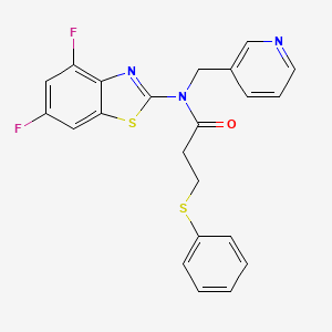 molecular formula C22H17F2N3OS2 B6546165 N-(4,6-difluoro-1,3-benzothiazol-2-yl)-3-(phenylsulfanyl)-N-[(pyridin-3-yl)methyl]propanamide CAS No. 895438-01-4