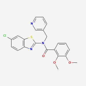 molecular formula C22H18ClN3O3S B6546169 N-(6-chloro-1,3-benzothiazol-2-yl)-2,3-dimethoxy-N-[(pyridin-3-yl)methyl]benzamide CAS No. 895438-65-0