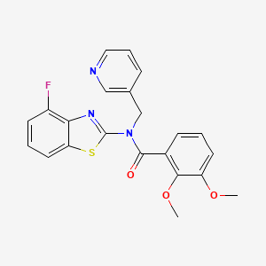 molecular formula C22H18FN3O3S B6546177 N-(4-fluoro-1,3-benzothiazol-2-yl)-2,3-dimethoxy-N-[(pyridin-3-yl)methyl]benzamide CAS No. 895439-45-9