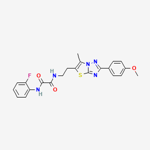N'-(2-fluorophenyl)-N-{2-[2-(4-methoxyphenyl)-6-methyl-[1,2,4]triazolo[3,2-b][1,3]thiazol-5-yl]ethyl}ethanediamide