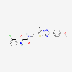 molecular formula C23H22ClN5O3S B6546259 N'-(3-chloro-4-methylphenyl)-N-{2-[2-(4-methoxyphenyl)-6-methyl-[1,2,4]triazolo[3,2-b][1,3]thiazol-5-yl]ethyl}ethanediamide CAS No. 896322-27-3