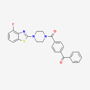 molecular formula C25H20FN3O2S B6546426 2-[4-(4-benzoylbenzoyl)piperazin-1-yl]-4-fluoro-1,3-benzothiazole CAS No. 897480-86-3