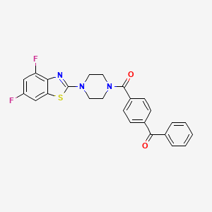 molecular formula C25H19F2N3O2S B6546434 2-[4-(4-benzoylbenzoyl)piperazin-1-yl]-4,6-difluoro-1,3-benzothiazole CAS No. 897481-26-4