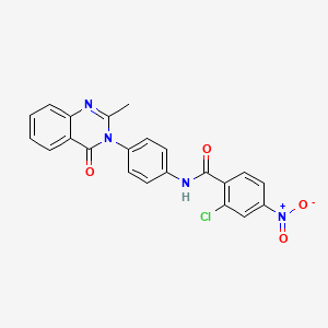 2-chloro-N-[4-(2-methyl-4-oxo-3,4-dihydroquinazolin-3-yl)phenyl]-4-nitrobenzamide