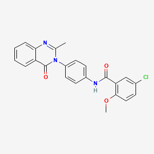 molecular formula C23H18ClN3O3 B6546483 5-chloro-2-methoxy-N-[4-(2-methyl-4-oxo-3,4-dihydroquinazolin-3-yl)phenyl]benzamide CAS No. 903264-71-1