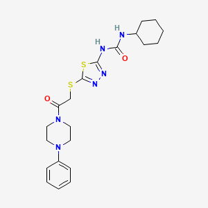 1-cyclohexyl-3-(5-{[2-oxo-2-(4-phenylpiperazin-1-yl)ethyl]sulfanyl}-1,3,4-thiadiazol-2-yl)urea