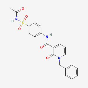 1-benzyl-N-[4-(acetamidosulfonyl)phenyl]-2-oxo-1,2-dihydropyridine-3-carboxamide