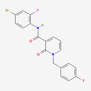 molecular formula C19H13BrF2N2O2 B6546720 N-(4-bromo-2-fluorophenyl)-1-[(4-fluorophenyl)methyl]-2-oxo-1,2-dihydropyridine-3-carboxamide CAS No. 946301-89-9