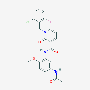 1-[(2-chloro-6-fluorophenyl)methyl]-N-(5-acetamido-2-methoxyphenyl)-2-oxo-1,2-dihydropyridine-3-carboxamide