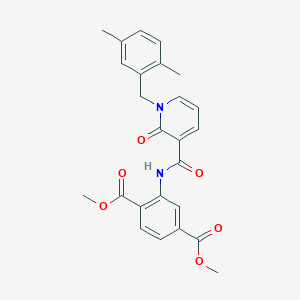 molecular formula C25H24N2O6 B6546774 1,4-dimethyl 2-{1-[(2,5-dimethylphenyl)methyl]-2-oxo-1,2-dihydropyridine-3-amido}benzene-1,4-dicarboxylate CAS No. 946377-91-9