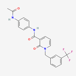 N-(4-acetamidophenyl)-2-oxo-1-{[3-(trifluoromethyl)phenyl]methyl}-1,2-dihydropyridine-3-carboxamide
