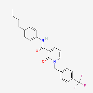 molecular formula C24H23F3N2O2 B6546817 N-(4-butylphenyl)-2-oxo-1-{[4-(trifluoromethyl)phenyl]methyl}-1,2-dihydropyridine-3-carboxamide CAS No. 946332-32-7