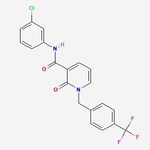 molecular formula C20H14ClF3N2O2 B6546835 N-(3-chlorophenyl)-2-oxo-1-{[4-(trifluoromethyl)phenyl]methyl}-1,2-dihydropyridine-3-carboxamide CAS No. 946379-35-7