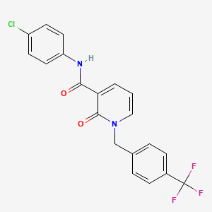 N-(4-chlorophenyl)-2-oxo-1-{[4-(trifluoromethyl)phenyl]methyl}-1,2-dihydropyridine-3-carboxamide