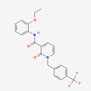 molecular formula C22H19F3N2O3 B6546843 N-(2-ethoxyphenyl)-2-oxo-1-{[4-(trifluoromethyl)phenyl]methyl}-1,2-dihydropyridine-3-carboxamide CAS No. 946332-42-9