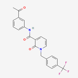 N-(3-acetylphenyl)-2-oxo-1-{[4-(trifluoromethyl)phenyl]methyl}-1,2-dihydropyridine-3-carboxamide