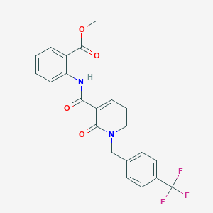 methyl 2-(2-oxo-1-{[4-(trifluoromethyl)phenyl]methyl}-1,2-dihydropyridine-3-amido)benzoate