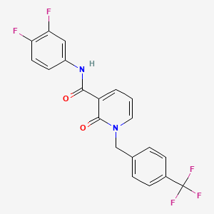molecular formula C20H13F5N2O2 B6546881 N-(3,4-difluorophenyl)-2-oxo-1-{[4-(trifluoromethyl)phenyl]methyl}-1,2-dihydropyridine-3-carboxamide CAS No. 946255-68-1
