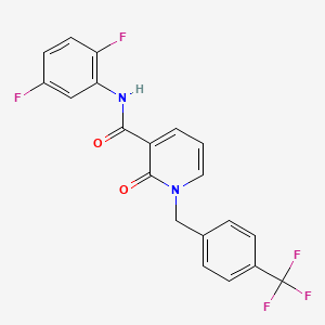 molecular formula C20H13F5N2O2 B6546883 N-(2,5-difluorophenyl)-2-oxo-1-{[4-(trifluoromethyl)phenyl]methyl}-1,2-dihydropyridine-3-carboxamide CAS No. 946332-54-3