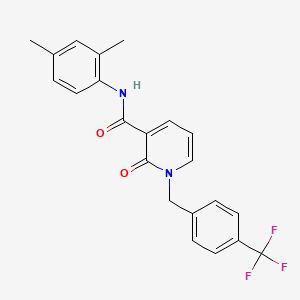 molecular formula C22H19F3N2O2 B6546897 N-(2,4-dimethylphenyl)-2-oxo-1-{[4-(trifluoromethyl)phenyl]methyl}-1,2-dihydropyridine-3-carboxamide CAS No. 946332-58-7